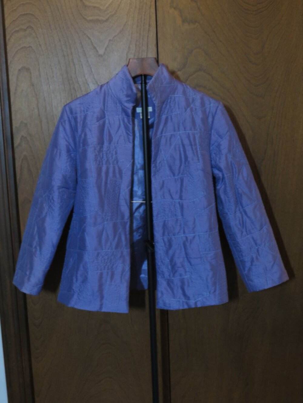 Design Exchange 100% Silk Quilted Lightweight Jacket Size Medium